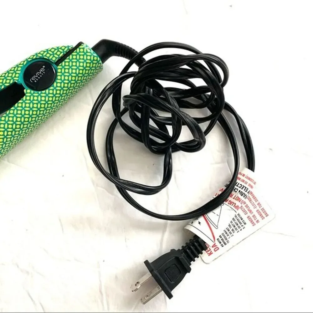 Revive Flat Styling Hair Iron Green Teal Blue & Black Temp 176-450F Straigtener
